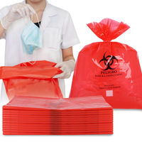 Sacs de transport et de stérilisation en PE recyclable, antibactériens et résistants aux risques biologiques, avec coussin absorbant, poche kangourou et poches pour étiquettes