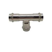 Raccords de presse en Inox, coude en V, réducteur d'accouplement de Tee, raccords de tuyauterie pour eau/gaz, raccords de presse SS