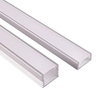 Profils en aluminium encastrés LED 1M 2M Bande LED Rail en aluminium avec bride Montage encastré Armoire Bibliothèque Cave à vin Rainure
