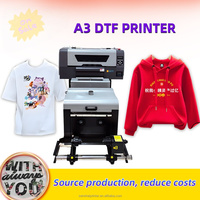 Imprimante DTF XP600 de haute qualité, machine d'impression A3, imprimante d'étiquettes, transfert pour t-shirts et vêtements, idéale pour les petites entreprises