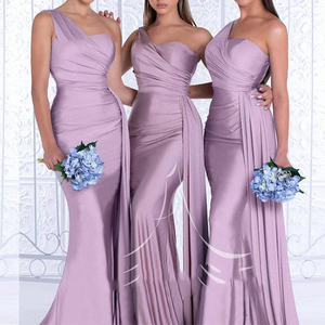 Vestido <span class=keywords><strong>de</strong></span> <span class=keywords><strong>Dama</strong></span> <span class=keywords><strong>de</strong></span> <span class=keywords><strong>Honor</strong></span> Largo <span class=keywords><strong>de</strong></span> Satén Estilo Sirena para Mujer, Elegante para Bodas y Fiestas <span class=keywords><strong>2022</strong></span> - Product Image 6