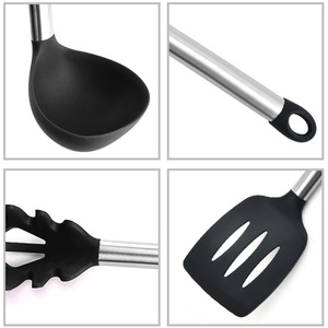 Ensemble d'ustensiles de cuisine 9 pièces : spatule, cuillère, fouet, ustensiles de cuisine antiadhésifs, ustensiles de cuisine en silicone avec support - Product Image 3