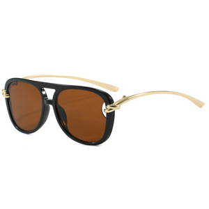Lunettes de soleil style pilote, monture rectangulaire, protection UV400, monture complète, unisexe, protection solaire pour adultes - Product Image 3