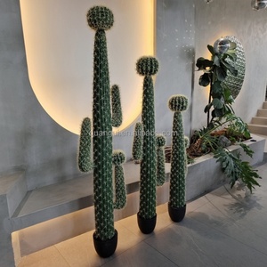 Árbol de Cactus Artificial Grande con Certificación UV, Lujoso, en Maceta Verde, Mini Planta de Interior/Exterior, Hojas de Hierba Viva, para Dormitorio, Mediano - Product Image 2