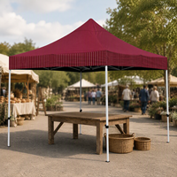 Tente de Jardin Pliable Carrée 3x3 en PVC, Portable, Imperméable et Coupe-Vent, avec Structure en Acier, pour Intérieur et Extérieur - Vente en Gros Direct Usine