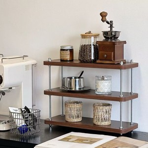 Estante de almacenamiento de estilo vintage, organizador de escritorio de 3 niveles, ajustable para utensilios de cocina, papelería, uso en oficina - Product Image 1