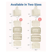 Trousse de Toilette Suspendue, Sac de Douche Étanche, Sac de Rangement pour Bijoux, Trousse à Maquillage, Sac de Rangement pour Boucles d'Oreilles et Colliers, Trousse de Maquillage