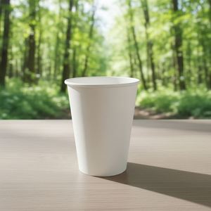 Gobelets en carton jetables personnalisables, durables et compostables à paroi simple pour café, thé, eau à emporter - Product Image 3