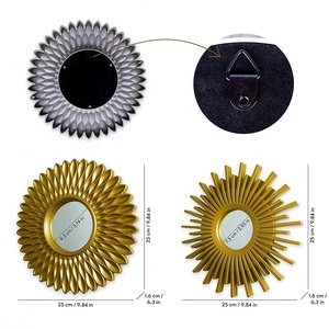 Oro Specchi <span class=keywords><strong>per</strong></span> Specchi A Parete <span class=keywords><strong>per</strong></span> la Decorazione Della Stanza Da Parete Pacchetto di 3 & Home Decor Oro Rotondo Specchi A Parete decorazione Cerchio Specchi Moderna - Product Image 4