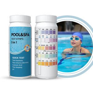 Meistverkauftes 5-in-1 Schwimmbad- und Whirlpool-Wasserteststreifen-Set Schnelltest für Chlor, pH, TA, Härte, CYA OEM Private Label - Product Image 3