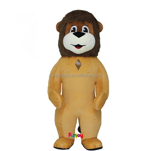 Short Fur Unisex <strong>Adults</strong> Plush Animal Halloween Inflatable <strong>Lion</strong> Mascot <strong>Costumes</strong> Funny Party Outfit - Product Image 1