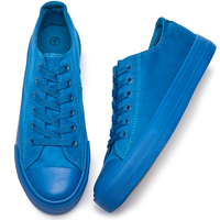 2024 mode couleur unie Pu à lacets chaussures plates femmes en caoutchouc Logo personnalisé chaussures en toile pour les femmes