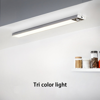 Sensor de luz LED inalámbrico magnético de 20CM para armario, perfil de aluminio fino recargable, diseño moderno, múltiples patrones