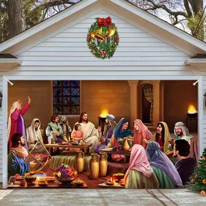 רקע קישוט חג המולד בד קישוט מסיבת שטיח בד תליית כנסייה