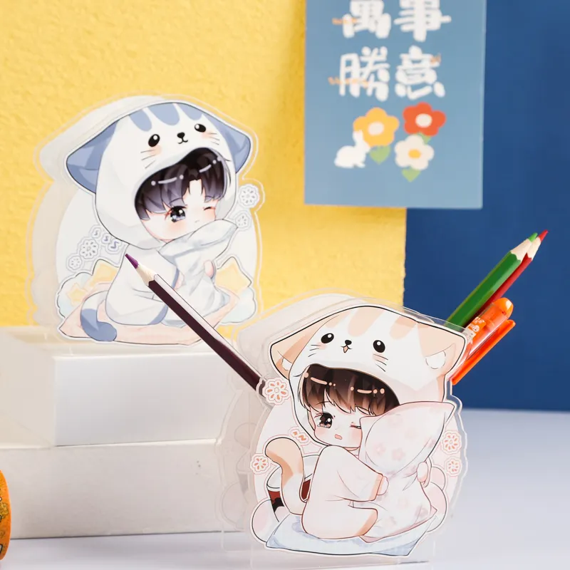 2024 new product ideas creative custom theacrylic pen case anime cute cartoon