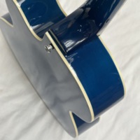 Blue GRTCH Electric Guitar with Rosewood Back/Side Semi-Hollow Body Chrome Hardware Fast Shipping