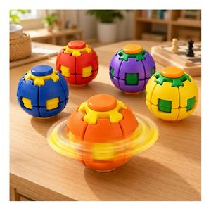 Modern Fingertip Gyro Sphere Push Button Spinner Ball Sensory Puzzle Toy Party Favor Custom Color Wholesale Set - Product Image 5