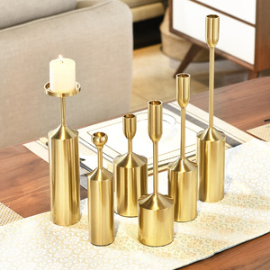Modern Wedding Home Decorative Luxury <strong>Brass</strong> Gold Taper Candlestick <strong>Holder</strong> Iron <strong>Candle</strong> <strong>Holder</strong> Metal - Product Image 2