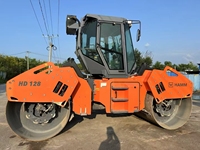 Compacteur vibrant à double tambour HAMM HD128 d'occasion, 14 tonnes, importé des États-Unis, puissance 110 kW, moment de charge élevé, bon état, certifié CE