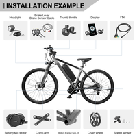 Bafang 36V 48V 250W 750W moteur à entraînement Central 8fun C961 500C Kit de Conversion de vélo électrique eBike moteur Central puissant