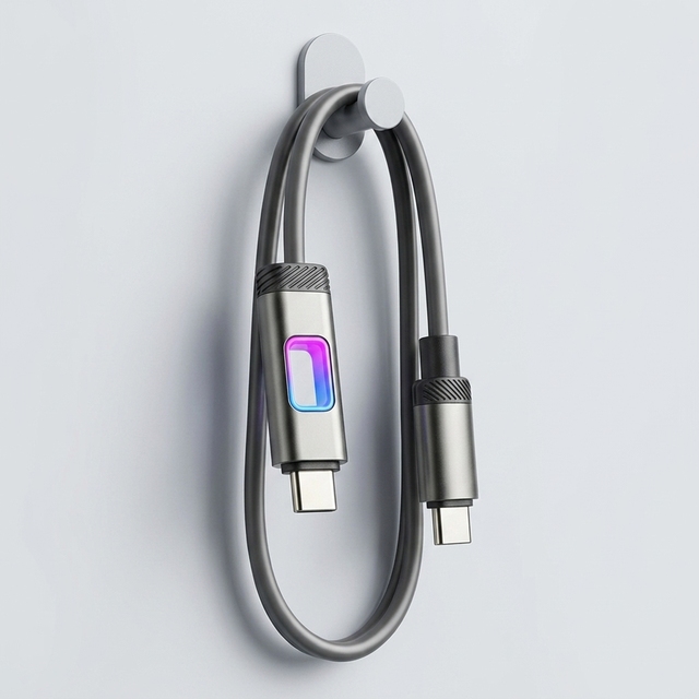 Fast Charging 3FT 60W PD Fast Charging Type C Cable Colorful RGB Zinc Alloy Silicone Copper Conductor Charging Cord