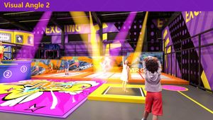 สวนสนุก FEC เกมเครื่องเล่นหมุนวน ปีนหน้าผา แทรมโพลีน ผนังปีนป่าย บ่อบอล สไลเดอร์ เป็นมิตรกับสิ่งแวดล้อม ขนาดสั่งทำได้ - Product Image 2