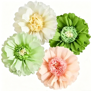 4 Piezas de <span class=keywords><strong>Bolas</strong></span> de Flores de <span class=keywords><strong>Papel</strong></span> Crepé de 20 Pulgadas con Tallos de <span class=keywords><strong>Papel</strong></span> de Seda, Flores Artificiales para Bodas, Cumpleaños, Día de la Madre - Product Image 4