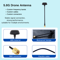 Antenne FPV omnidirectionnelle extérieure 5.8G 5dBi RHCP LHCP 5700-5950MHz étanche N Femelle ABS pour UAV