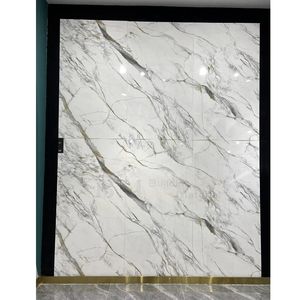 Gạch men giả đá cẩm thạch 900x1800mm, dày 9mm, bề mặt bóng cao, chống trơn trượt, chống axit, dùng cho tường nội thất phòng ăn biệt thự - Product Image 4