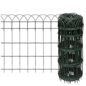 Rete Metallica Verde per Bordi 0,65 M di Altezza 10 M di Lunghezza, Bordo Ornamentale per Aiuole da Giardino - Product Image 1
