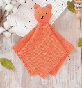 Manta <span class=keywords><strong>de</strong></span> Seguridad Suave 100% Algodón Tejido con Oso <span class=keywords><strong>de</strong></span> Ganchillo para Bebé, Regalo Ideal - Product Image 4