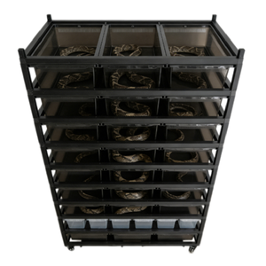 Système de rack d'élevage modulaire professionnel pour reptiles avec enclos chauffés pour serpents et geckos - Product Image 3