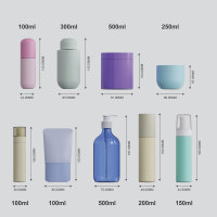Kit d'emballage PET PCR pour soins capillaires : Vaporisateur d'huile 100 ml, applicateur d'huile capillaire, tubes souples, flacon de shampoing 250/500 ml, pots de crème hydratante