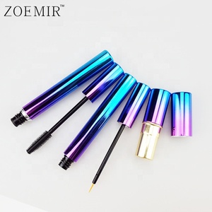 Tubo de lápiz labial degradado de oro púrpura <span class=keywords><strong>azul</strong></span> Tubo de delineador de ojos colorido Conjunto de tubo de esencia de pestañas de máscara de lujo - Product Image 2