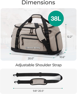 Sac de sport 4-en-1 pour femmes et hommes, sac de voyage léger avec compartiment à chaussures et poche étanche, sac à dos tactique pour ordinateur portable - Product Image 2