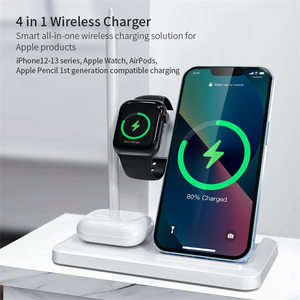 15W phổ điện thoại di động sạc <span class=keywords><strong>Dock</strong></span> trạm 4 trong 1 có thể gập lại không dây sạc đứng cho iPhone Apple xem Airpods với bút - Product Image 6