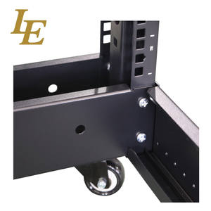 LE Rack de serveur en acier SPCC 19 pouces 18U à 47U 600x1000mm, 4 poteaux ouverts avec 4 roulettes, en stock - Product Image 5
