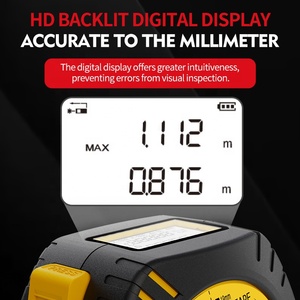 Özel Logo otomatik kilit çelik mezura metrik inç 5m/16ft tedbir özelleştirilmiş elektronik cetvel dijital mezura - Product Image 4