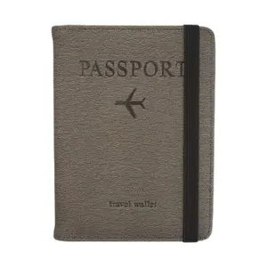 RFID 여권 커버 여권 가방 주머니가있는 가족 여행 지갑 인증서 가방 케이스 책자 여권 홀더 가죽