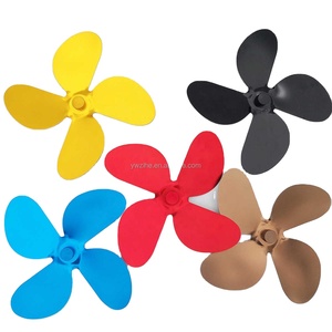 Ventilateur de foyer multicolore pour usage domestique, 4 pales, alimenté par la chaleur, pour poêle à <span class=keywords><strong>bois</strong></span>, ventilateur écologique, remplacement de pales - Product Image 1