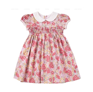 Summer Hot Fashion High Quality Flower Smock Lovely Girl Dress Fashion Smocked Dresses From Vietnam - Product Image 1