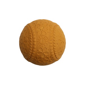 Pelota de béisbol de goma J Earth amarilla - Product Image 1