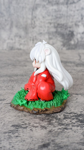 Figurine d'anime <span class=keywords><strong>Inuyasha</strong></span> enfant, nouvelle arrivée, chiot mignon en position assise et accroupie, ornement de bureau, décoration de voiture, jouet tendance, cadeau - Product Image 5