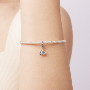 Plata de Ley 925 brillante diablo <span class=keywords><strong>demonio</strong></span> ojo medallón encanto colgante cierre para collar pulsera - Product Image 6