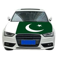 Drapeau de voiture personnalisé en gros, abordable, pour capot de voiture, drapeau national du Pakistan, protection UV extérieure
