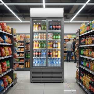 Enfriador de Bebidas Vertical Comercial Klimasan 852 L con Puerta Corredera Simple para Supermercados, Clima B/C - Product Image 3