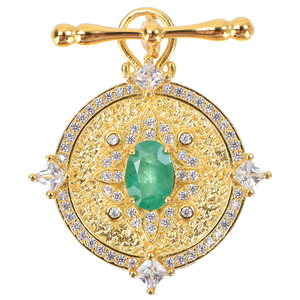 Pendentif Émeraude Naturelle en Argent <span class=keywords><strong>Sterling</strong></span> 925, Pierre de Naissance de Mai, Pierre Précieuse Verte, Coupe Ovale, Facetté, Délicat, Cadeau pour Elle - Product Image 5