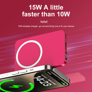 โรงงานทํา Rose Red PD20W mini 10000mah จอแสดงผล led แม่เหล็กไร้สาย Power Bank พร้อมกระจกแต่งหน้า - Product Image 2