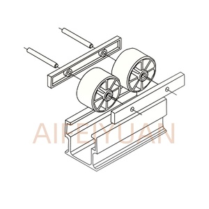पीले रोलर्स के साथ एल्यूमीनियम मिश्र धातु रोलर ट्रैक - Product Image 2