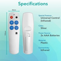 Control Remoto Inteligente con Aprendizaje IR, 7 Botones Grandes, Control Remoto Universal para Clonar y Copiar, para TV, CD, DVD, STB, DVB, Hifi, TV BOX